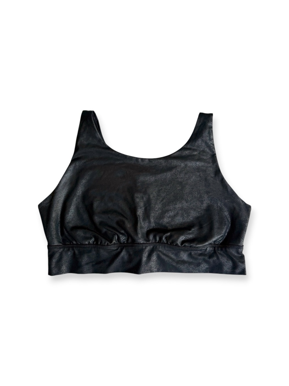 Offline by Aerie Metallic Black High-Neck Cropped Sports Bra Size XXL
